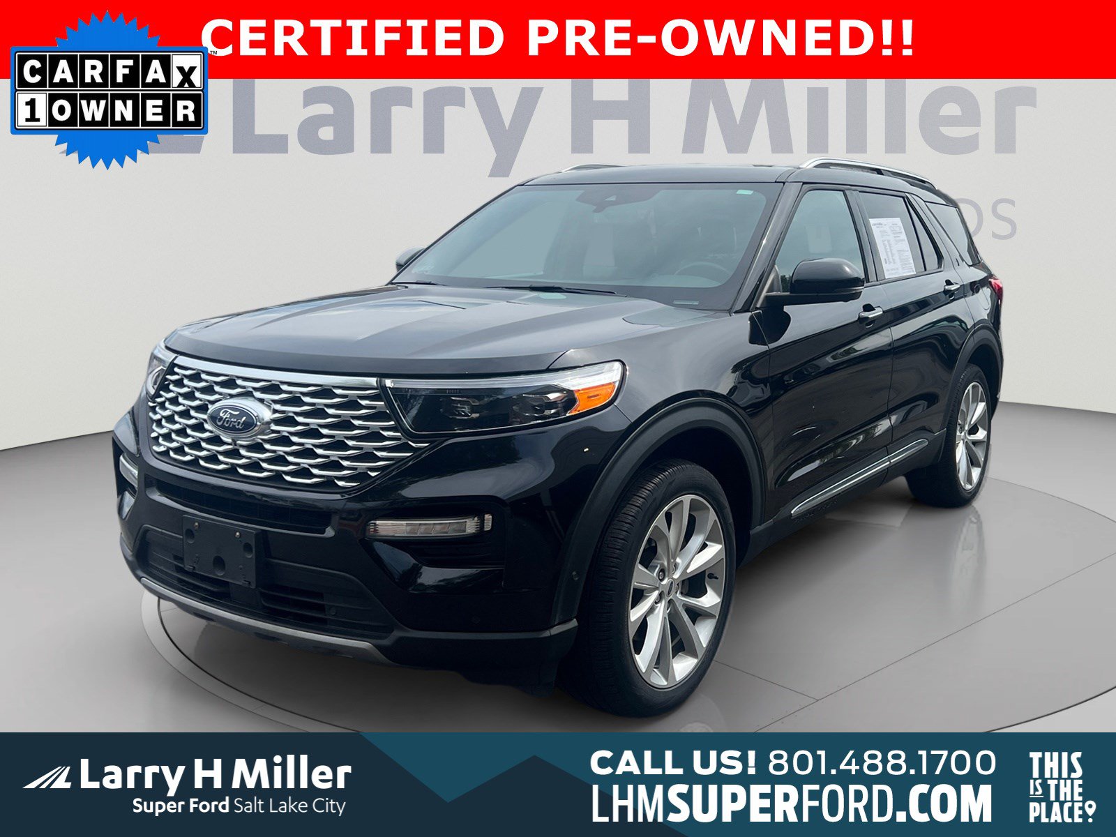 Certified 2023 Ford Explorer Platinum w/ Technology Package