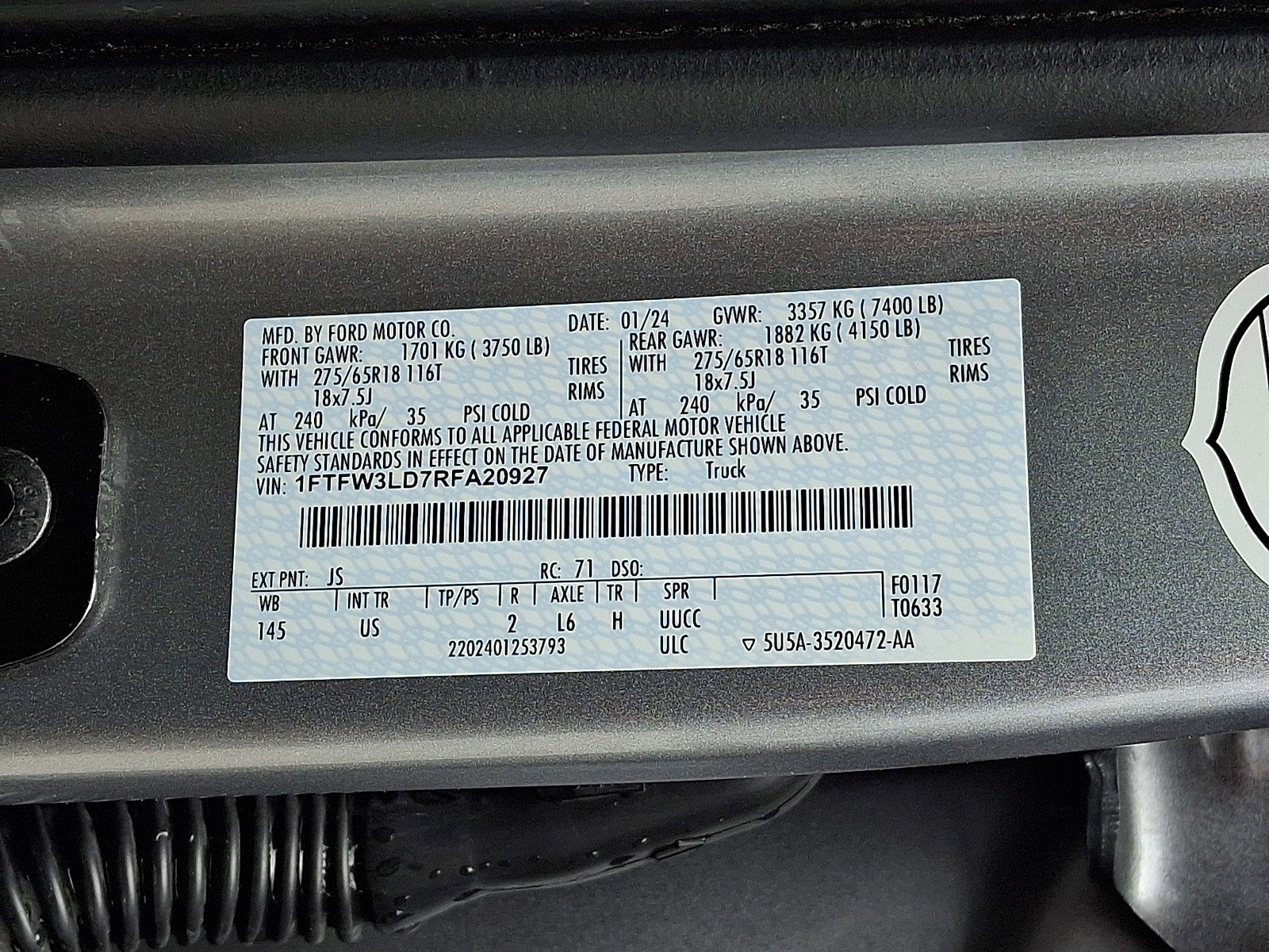 Certified 2024 Ford F150 XLT w/ Equipment Group 302A MID AWD/4WD image 27