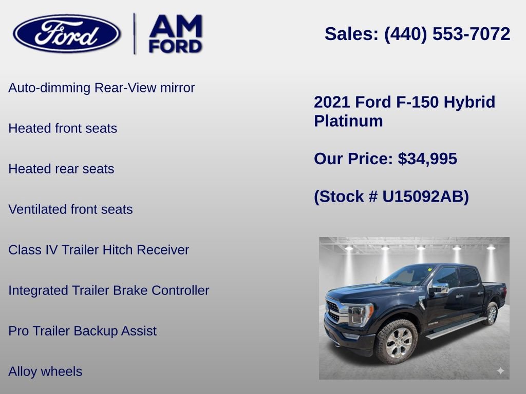 Certified 2021 Ford F150 Platinum w/ Equipment Group 701A High AWD/4WD image 36