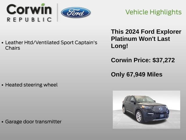 Certified 2024 Ford Explorer Platinum w/ Technology Package image 14
