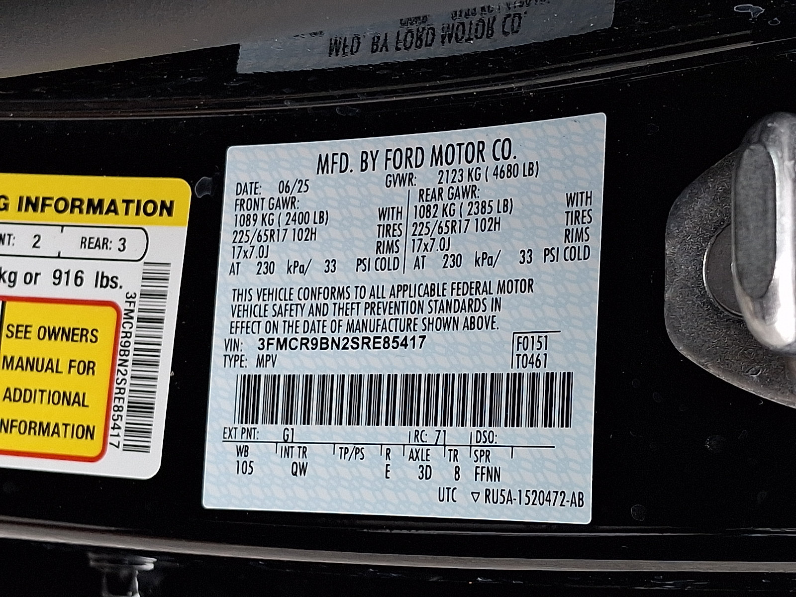Certified 2025 Ford Bronco Sport Big Bend w/ Convenience Package AWD/4WD image 27