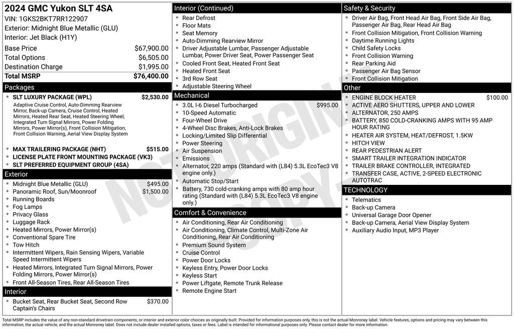 Used 2024 GMC Yukon SLT w/ SLT Luxury Package image 27