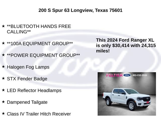 Certified 2024 Ford Ranger XL w/ Trailer Tow Package RWD image 15