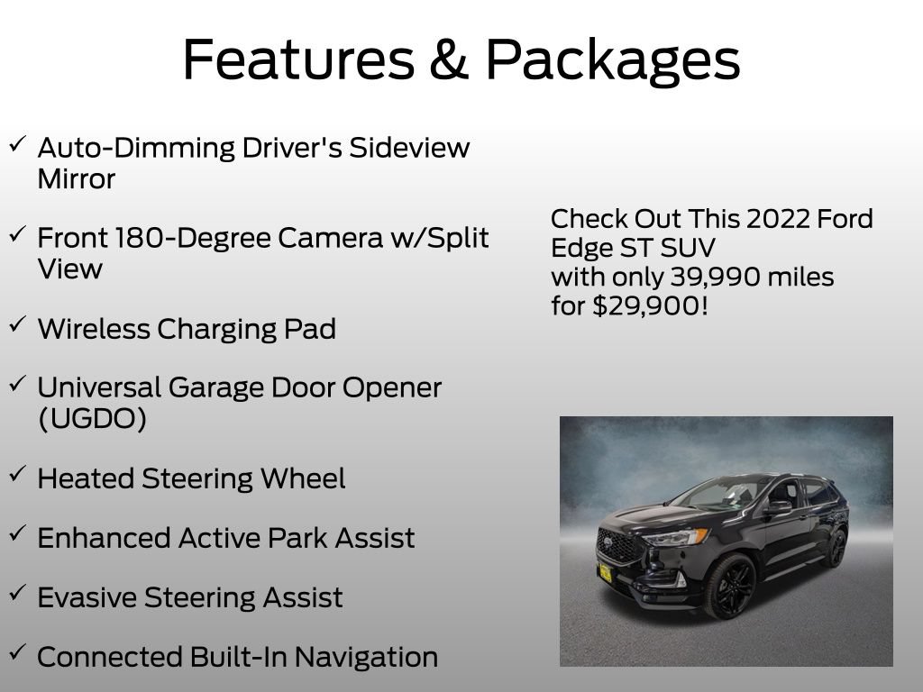 Certified 2022 Ford Edge ST w/ Equipment Group 401A AWD/4WD image 13