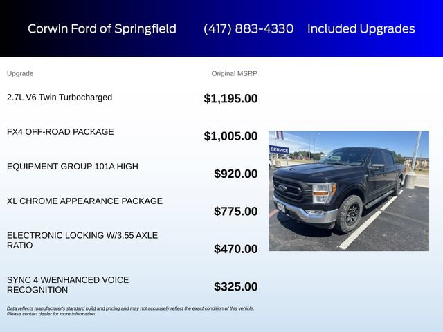 Certified 2021 Ford F150 XL w/ FX4 Off-Road Package AWD/4WD image 6