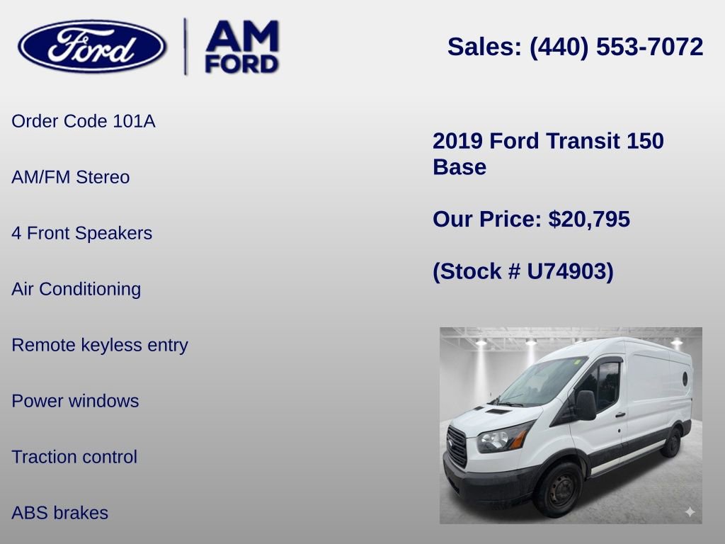 Certified 2019 Ford Transit 150 130 Medium Roof RWD image 6