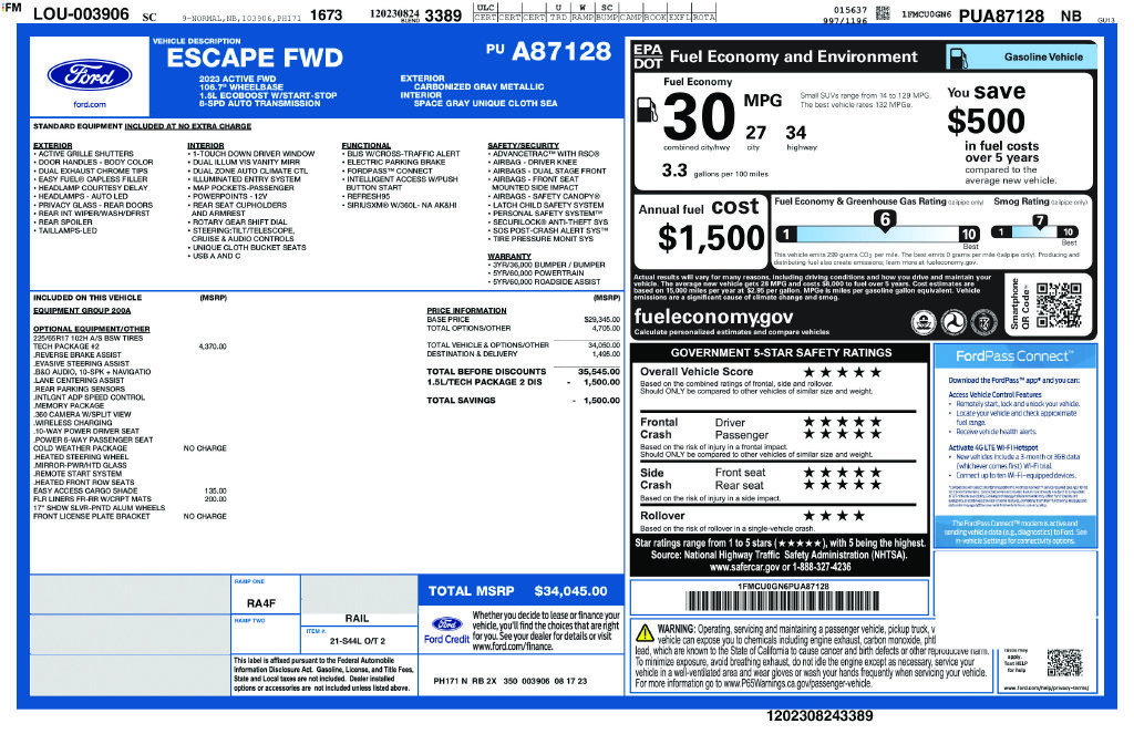Certified 2023 Ford Escape Active w/ Tech Pack #2 FWD image 9