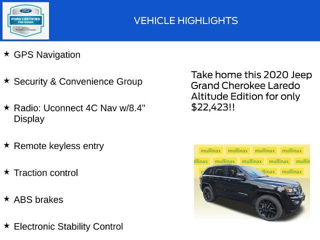 Used 2020 Jeep Grand Cherokee Altitude AWD/4WD image 18