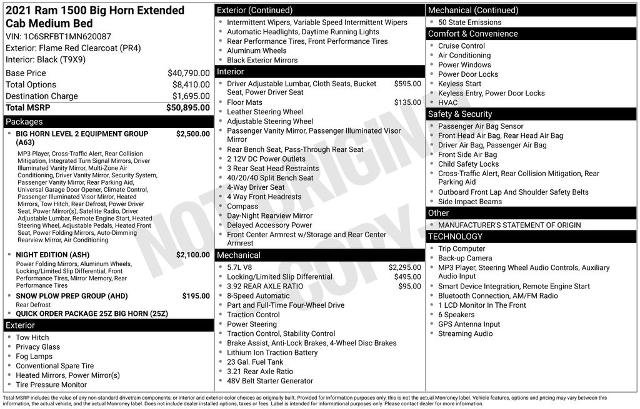 Used 2021 RAM 1500 Big Horn AWD/4WD image 3