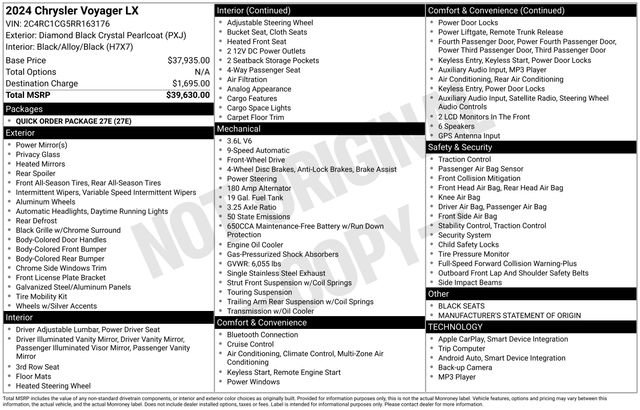 Used 2024 Chrysler Voyager LX FWD image 6
