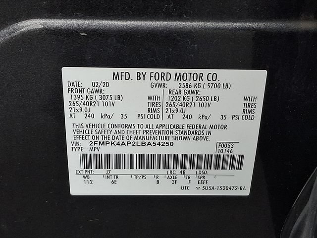 Certified 2020 Ford Edge ST w/ Equipment Group 401A AWD/4WD image 32
