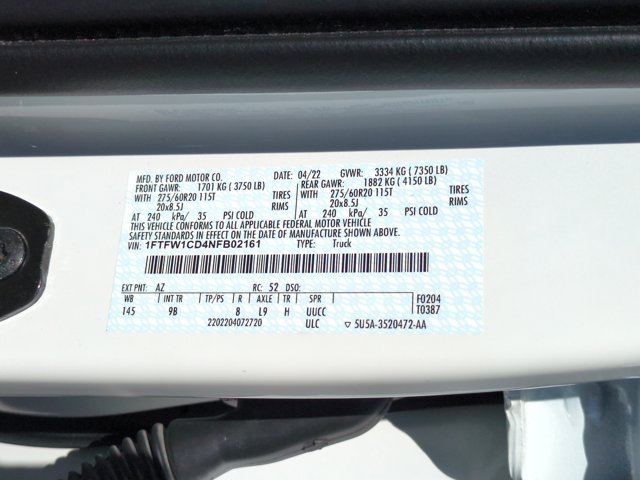 Certified 2022 Ford F150 Platinum w/ Equipment Group 701A High RWD image 38