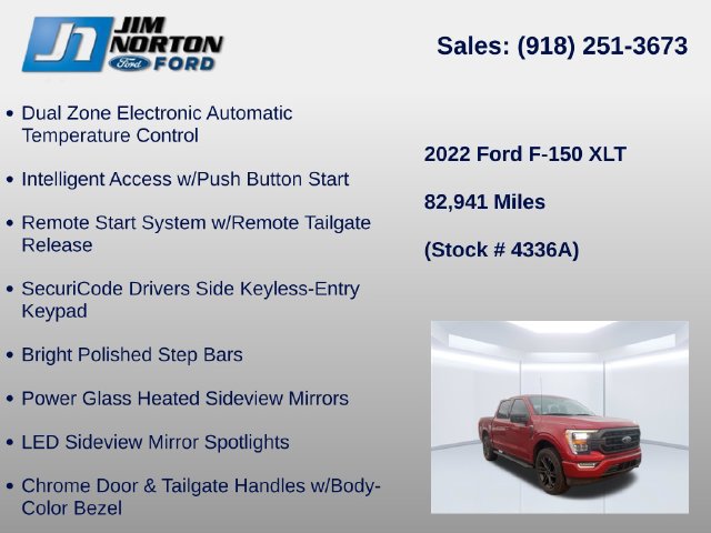 Certified 2022 Ford F150 XLT w/ Equipment Group 302A High AWD/4WD image 16