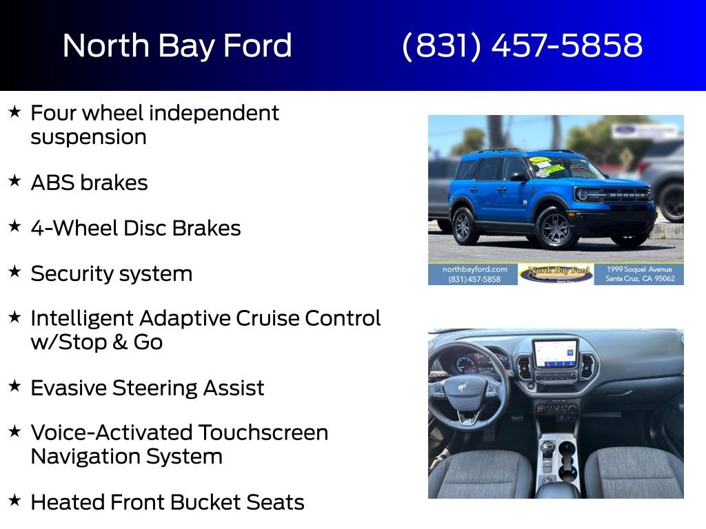 Certified 2022 Ford Bronco Sport Big Bend w/ Convenience Package AWD/4WD image 8