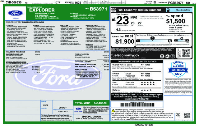 Certified 2023 Ford Explorer XLT w/ Equipment Group 202A AWD/4WD image 6