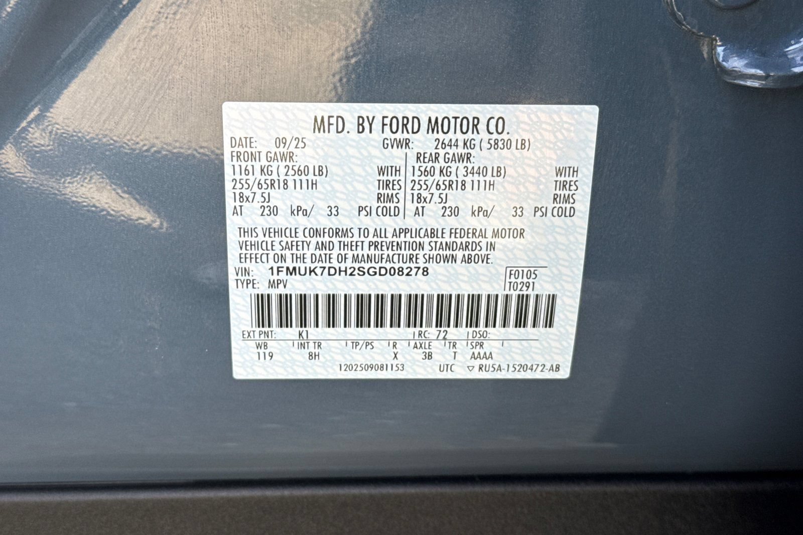 Certified 2025 Ford Explorer Active RWD image 32