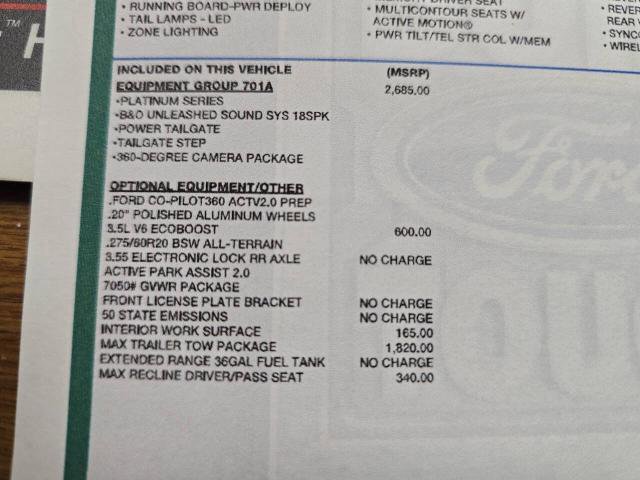 Certified 2021 Ford F150 Platinum w/ Equipment Group 701A High image 25