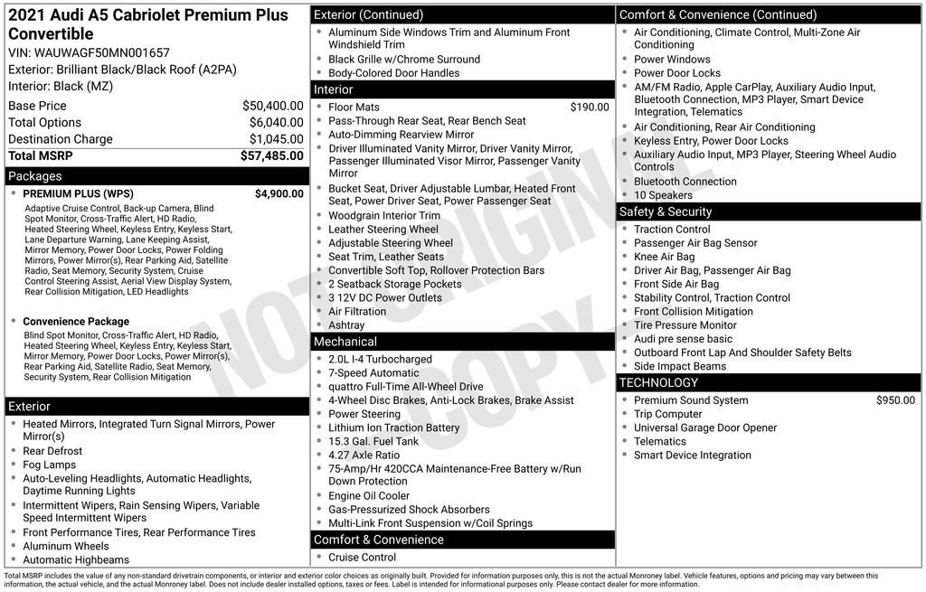 Used 2021 Audi A5 2.0T Premium Plus w/ Premium Plus image 11