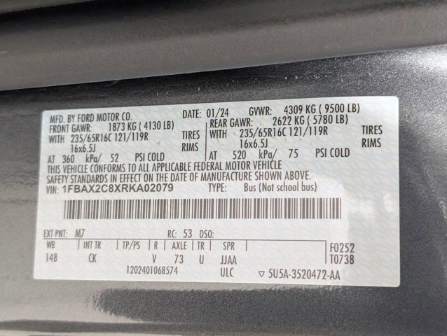 Certified 2024 Ford Transit 350 XL RWD image 24