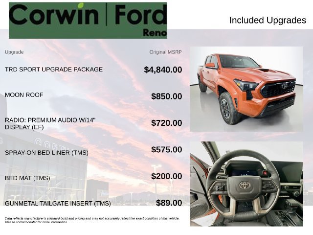 Used 2025 Toyota Tacoma TRD Sport w/ TRD Sport Upgrade Package AWD/4WD image 3