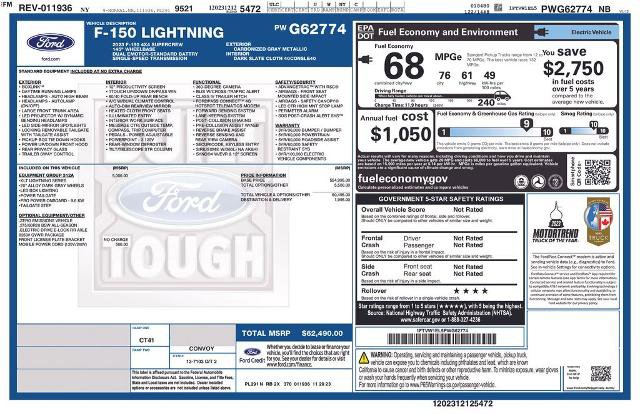 Certified 2023 Ford F150 Lightning XLT w/ Equipment Group 312A High image 8