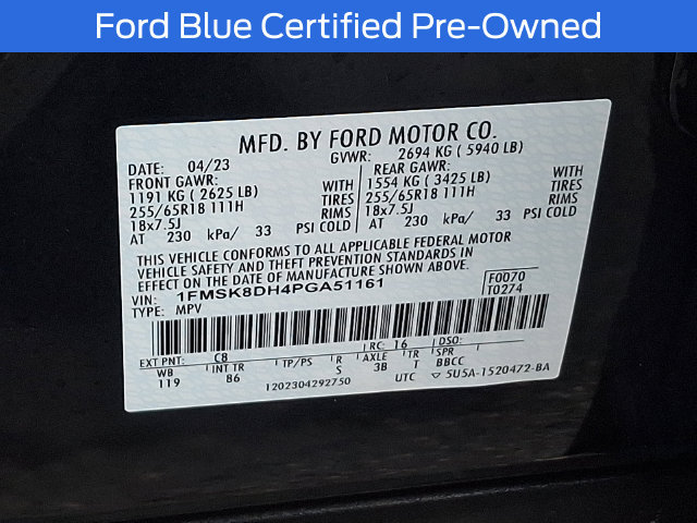 Certified 2023 Ford Explorer XLT AWD/4WD image 29