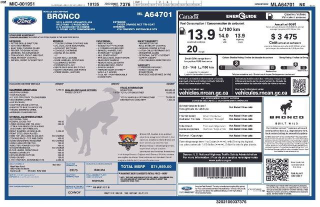 Certified 2021 Ford Bronco Wildtrak AWD/4WD image 5