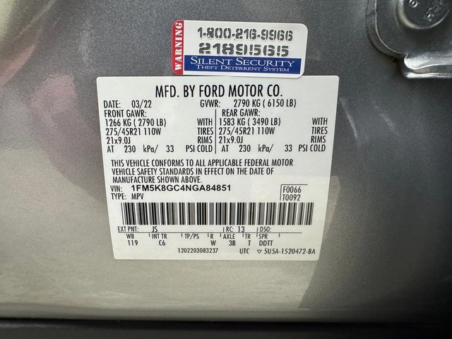 Certified 2022 Ford Explorer ST w/ Equipment Group 401A image 29