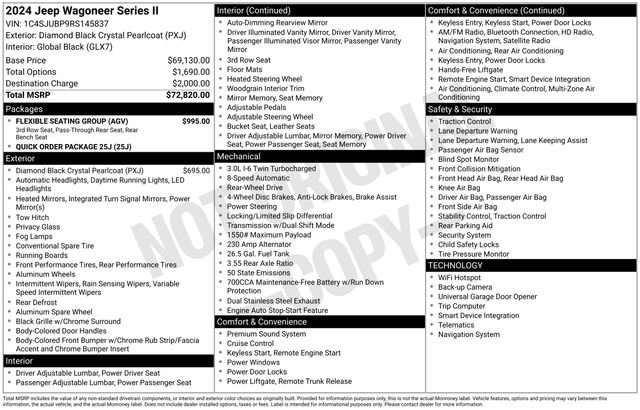 Used 2024 Jeep Wagoneer Series II w/ Flexible Seating Group image 36