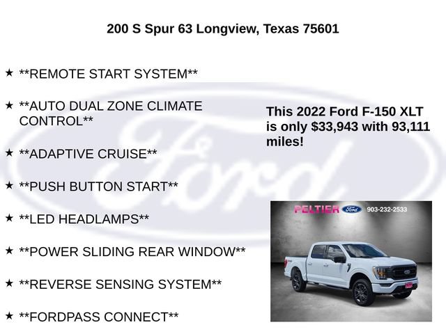 Certified 2022 Ford F150 XLT w/ Equipment Group 302A High AWD/4WD image 15