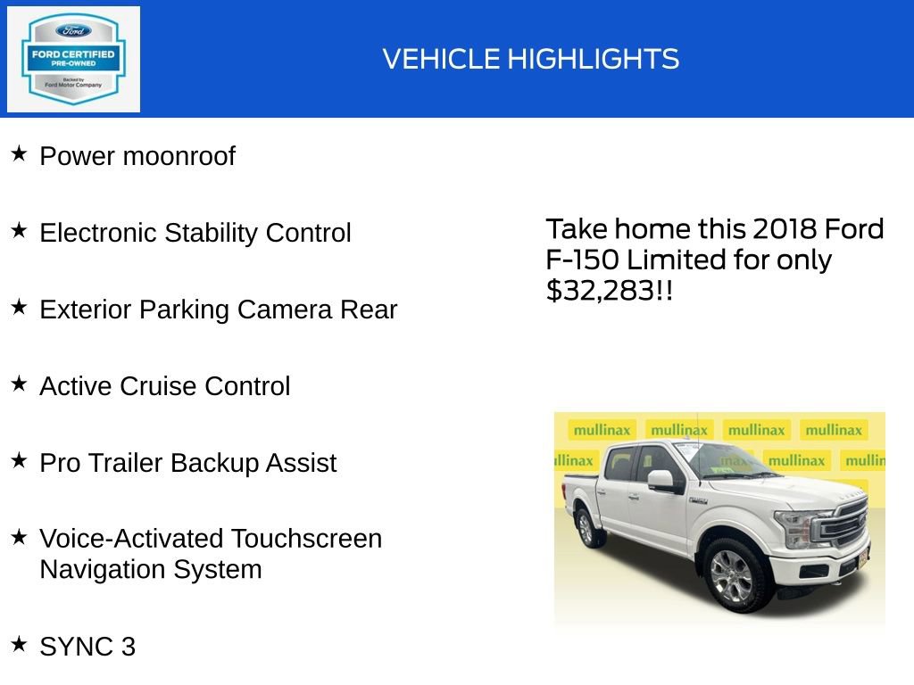 Certified 2018 Ford F150 Limited image 19