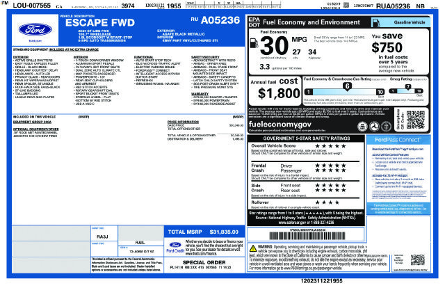 Certified 2024 Ford Escape ST-Line FWD image 5
