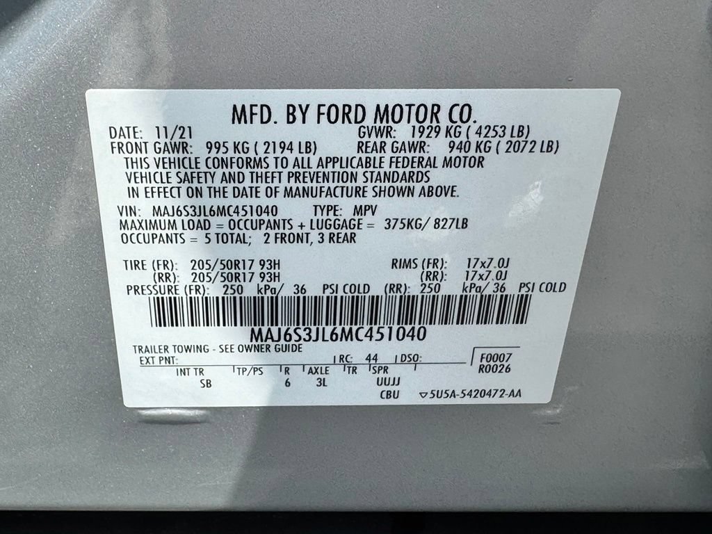 Certified 2021 Ford EcoSport SES AWD/4WD image 39