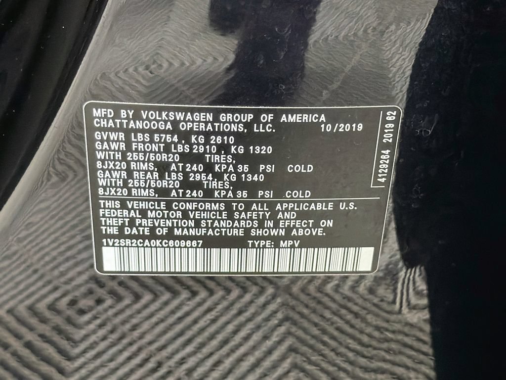 Used 2019 Volkswagen Atlas SEL R-Line FWD image 39
