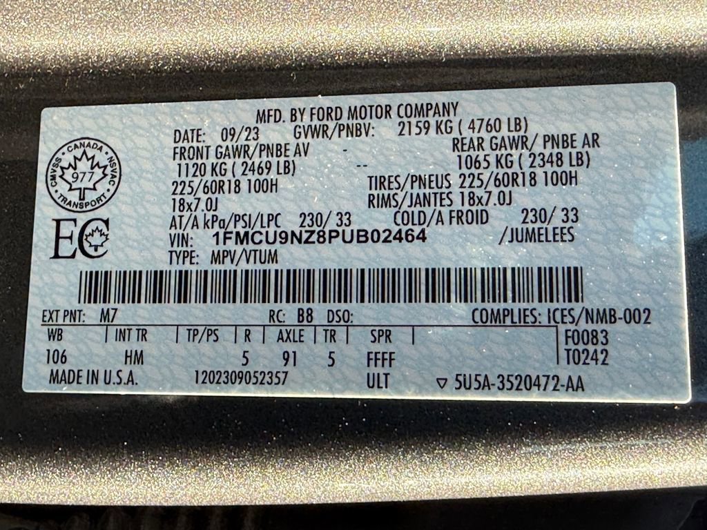 Certified 2023 Ford Escape ST-Line Select w/ Tech Pack #1 image 27