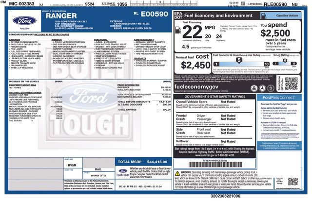 Certified 2024 Ford Ranger XLT w/ Technology Package image 27