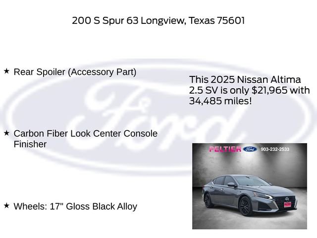 Used 2025 Nissan Altima 2.5 SV w/ SV Special Edition Package FWD image 20