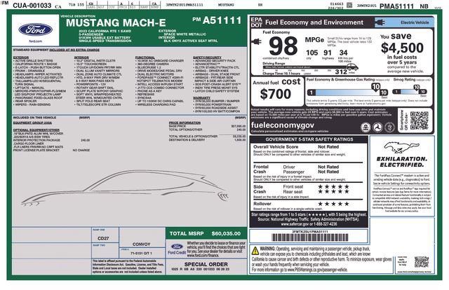 Certified 2023 Ford Mustang Mach-E California Route 1 image 10