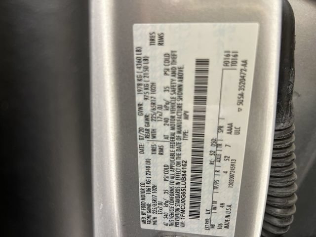 Certified 2020 Ford Escape SE FWD image 29
