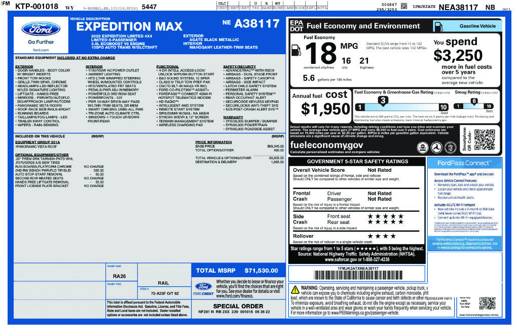 Certified 2022 Ford Expedition Max Limited AWD/4WD image 3
