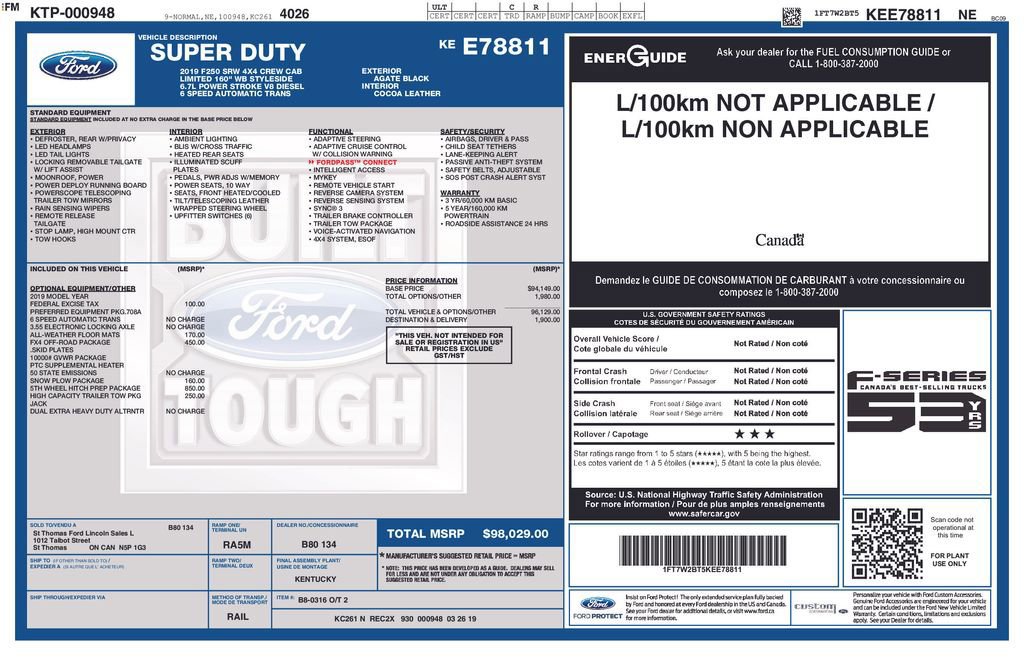 Certified 2019 Ford F250 Limited image 31