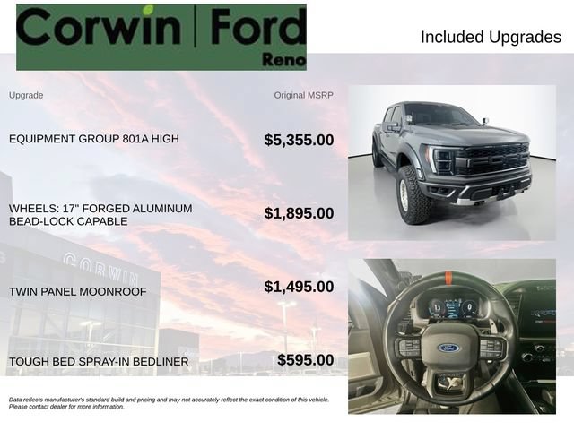 Certified 2021 Ford F150 Raptor w/ Equipment Group 801A High AWD/4WD image 3