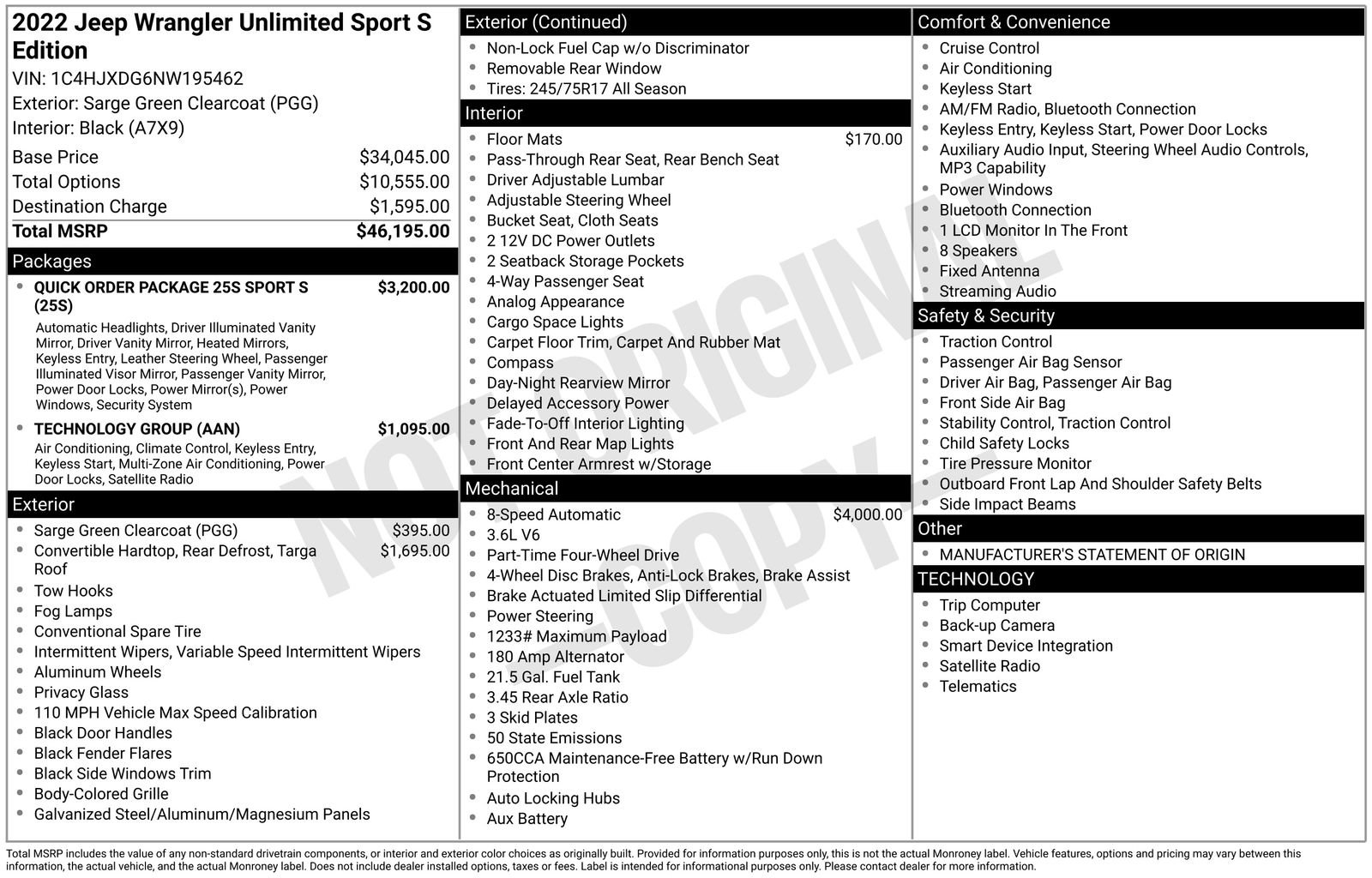 Used 2022 Jeep Wrangler Unlimited Sport AWD/4WD image 34