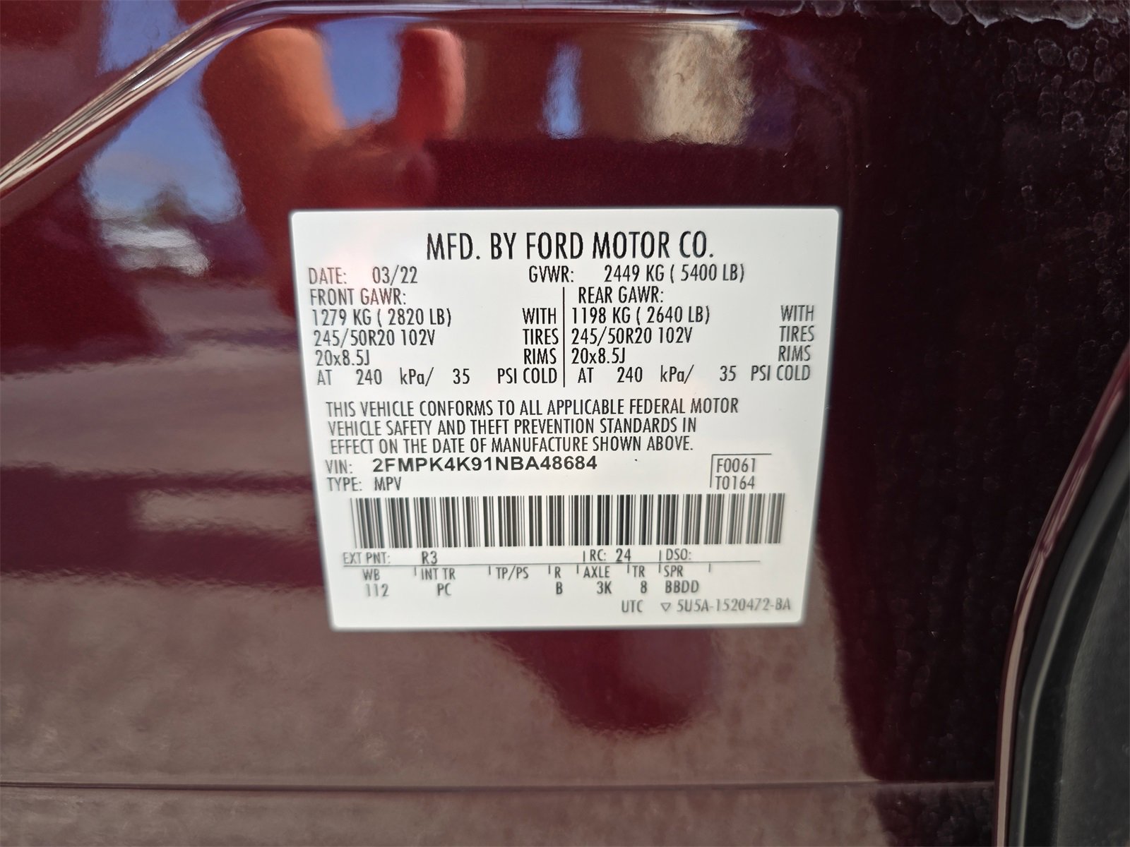 Certified 2022 Ford Edge Titanium w/ Equipment Group 301A image 30