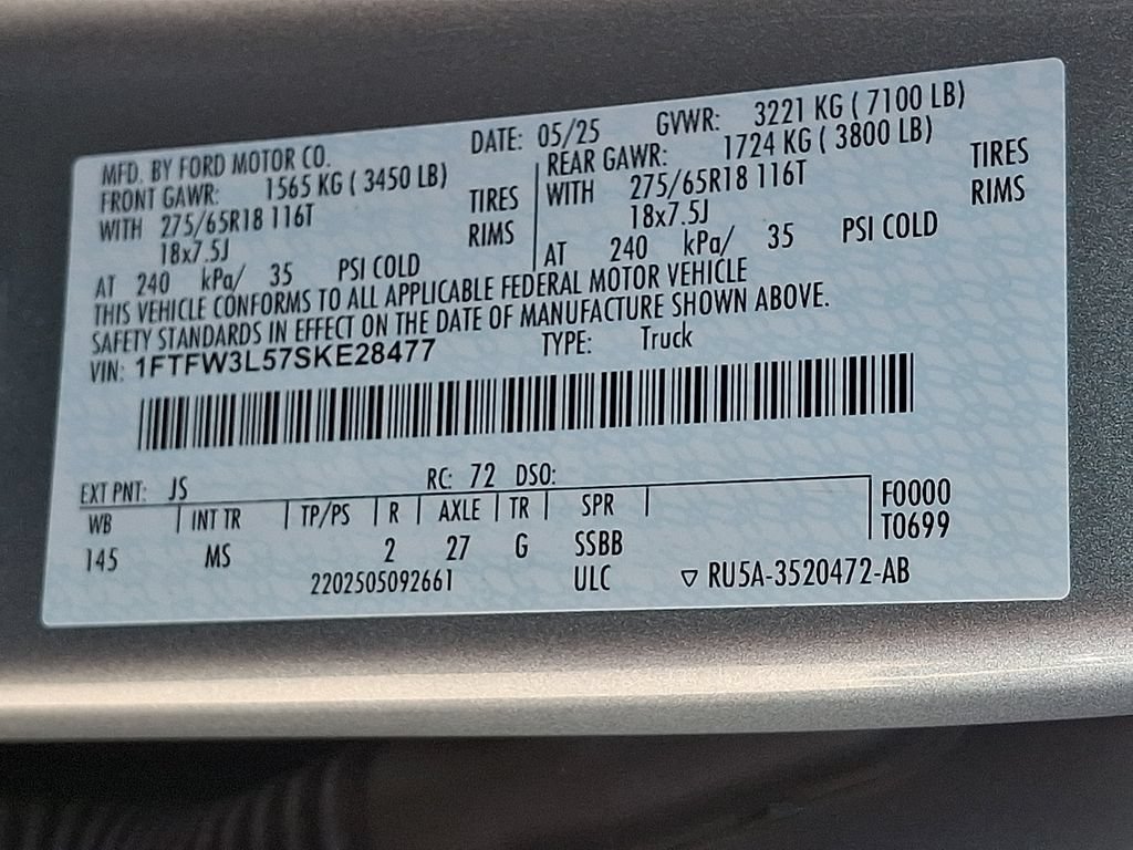 Certified 2025 Ford F150 XLT w/ Equipment Group 301A Standard AWD/4WD image 25