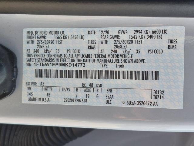 Certified 2021 Ford F150 XLT w/ Equipment Group 302A High AWD/4WD image 31