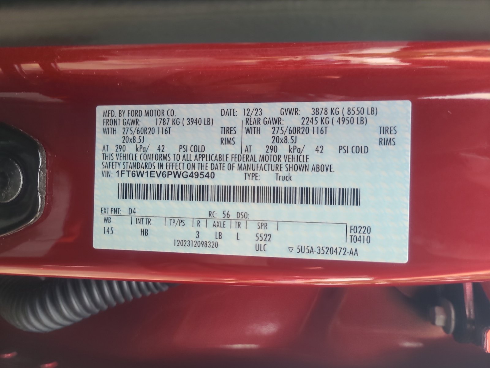 Certified 2023 Ford F150 Lightning Lariat w/ Equipment Group 511A High AWD/4WD image 25