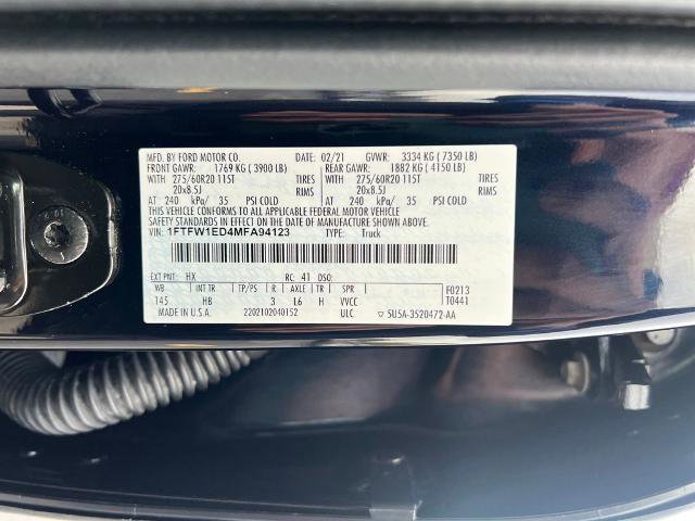 Certified 2021 Ford F150 Lariat w/ Equipment Group 502A High image 29