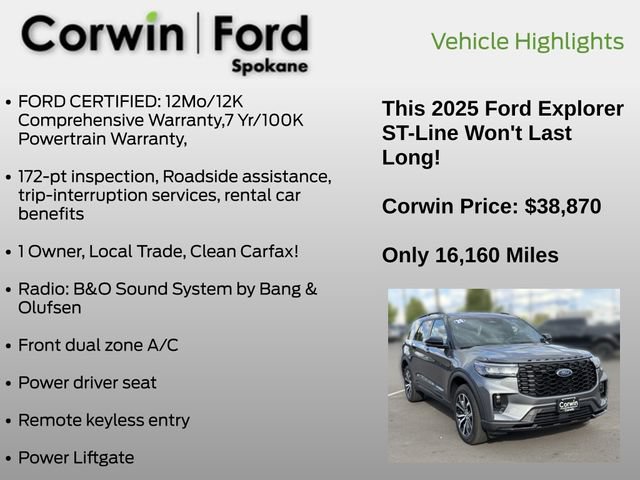 Certified 2025 Ford Explorer ST-Line AWD/4WD image 7