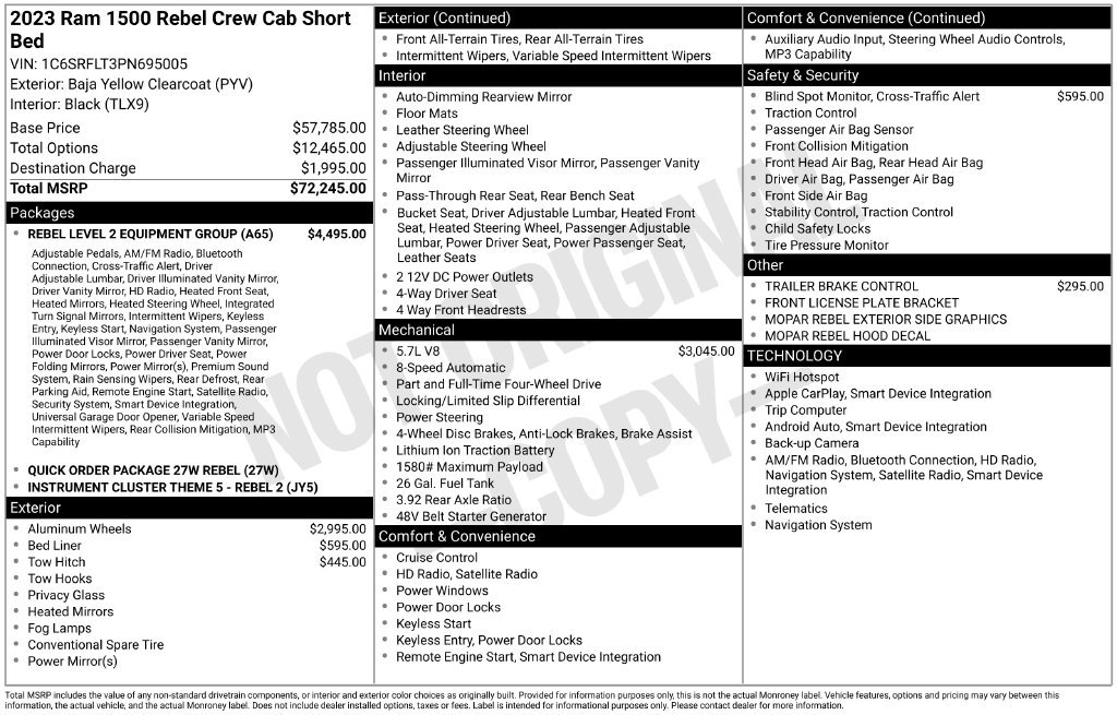 Used 2023 RAM 1500 Rebel w/ Rebel Level 2 Equipment Group AWD/4WD image 42